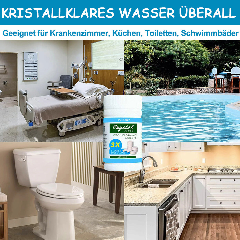 🔥JETZT IM SONDERANGEBOT: 49 % RABATT 🎁 𝙋𝙪𝙧𝙚𝙡𝙤𝙧𝙖® Equalityl RefreshPool Schnellreinigungstabletten für den Pool (100 Stück)