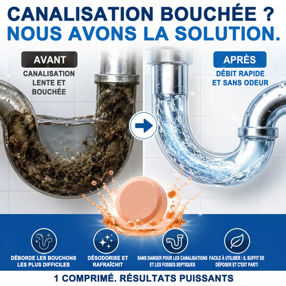 ⚡ Grande promotion limitée dans le temps ! Pastilles moussantes pour canalisations — À l’oxygène actif | Nettoient en profondeur et éliminent les mauvaises odeurs | Sans javel, sans produits agressifs