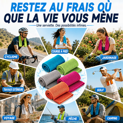 🔥Serviette rafraîchissante pour le sport, la salle de gym et le fitness – Serviette en microfibre à séchage rapide contre la transpiration