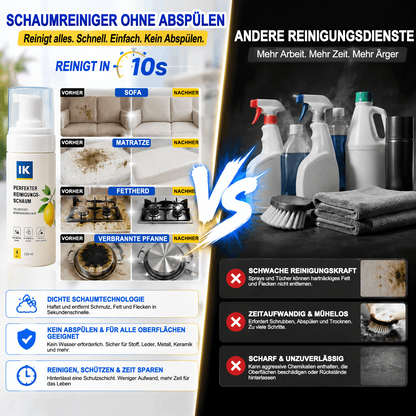 ✨LETZTER TAG – 60 % RABATT✨ Schaumreiniger ohne Abspülen — Aufsprühen, Abwischen & Fertig!