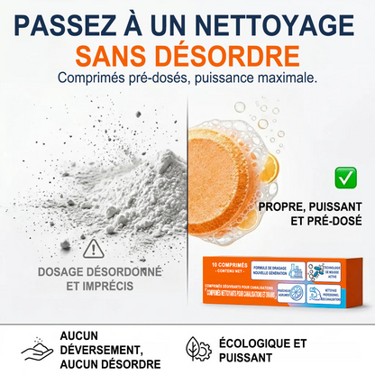 ⚡ Grande promotion limitée dans le temps ! Pastilles moussantes pour canalisations — À l’oxygène actif | Nettoient en profondeur et éliminent les mauvaises odeurs | Sans javel, sans produits agressifs