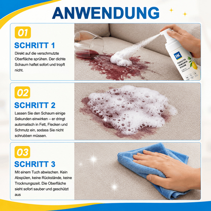 ✨LETZTER TAG – 60 % RABATT✨ Schaumreiniger ohne Abspülen — Aufsprühen, Abwischen & Fertig!