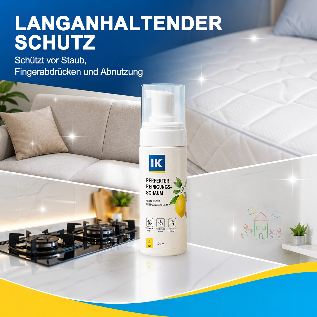 ✨LETZTER TAG – 60 % RABATT✨ Schaumreiniger ohne Abspülen — Aufsprühen, Abwischen & Fertig!