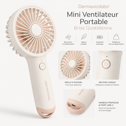 Dermavonlabs® Mini Ventilateur Portable Brise Quotidienne