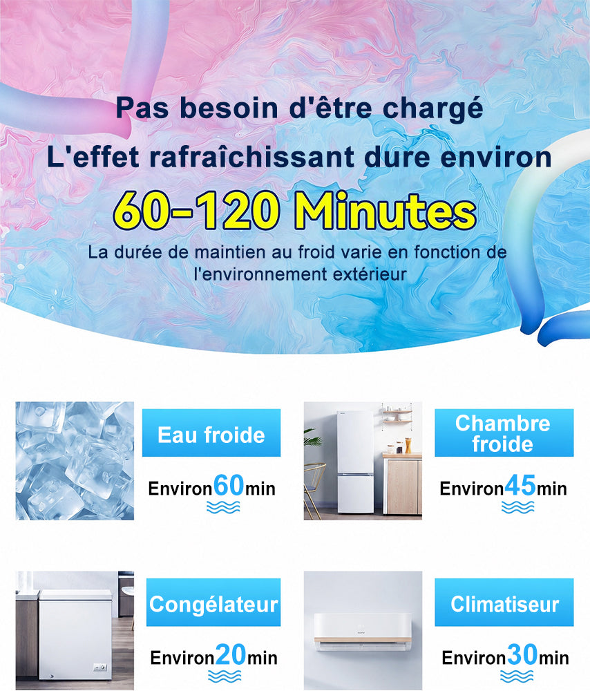 Billhol® Tour de cou rafraîchissant PCM — Fraîcheur instantanée pendant les fortes chaleurs