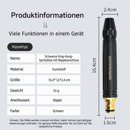 ⚡️ LETZTER TAG: 50 % RABATT 🚗 Hochdruck-Sprühaufsatz für Auto, Haus & Garten