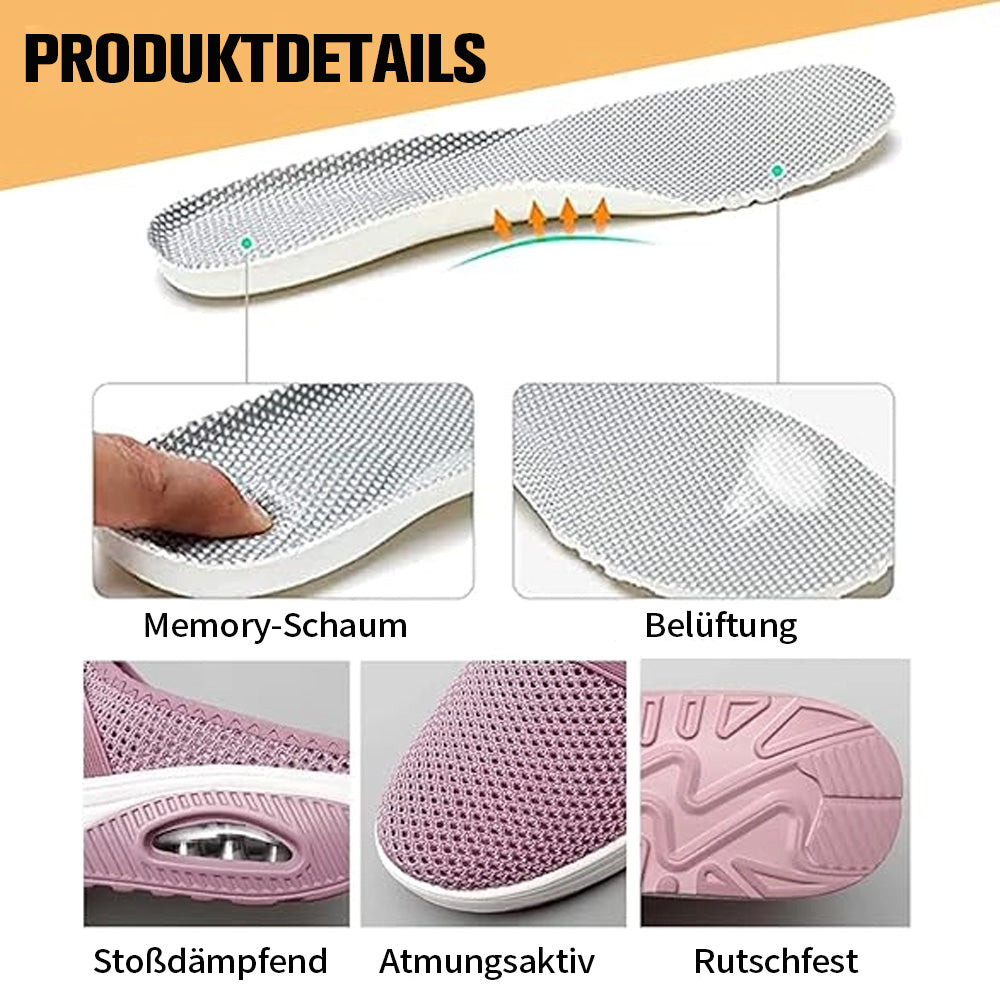 （LETZTER TAG SALE– 80 % RABAT）BQODQO® Luftpolster Slip-on Walking Schuhe mit Fußgewölbeunterstützung, für Damen