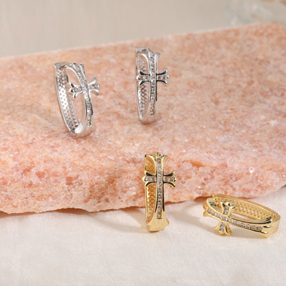 🔥LETZTER TAG SALE – 80 % RABATT🔥🍃💎𝐂𝐙𝐓𝐈𝐂𝐋𝐄® 💎 Kreuzring Luxus-Germanium-Ohrringe – Perfekte Kombination aus Stil und unvergleichlichem Preis!