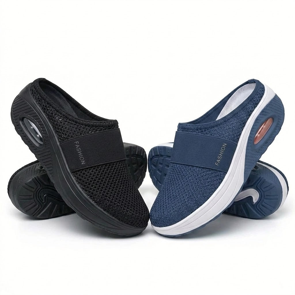（LETZTER TAG SALE– 80 % RABAT）BQODQO® Luftpolster Slip-on Walking Schuhe mit Fußgewölbeunterstützung, für Damen