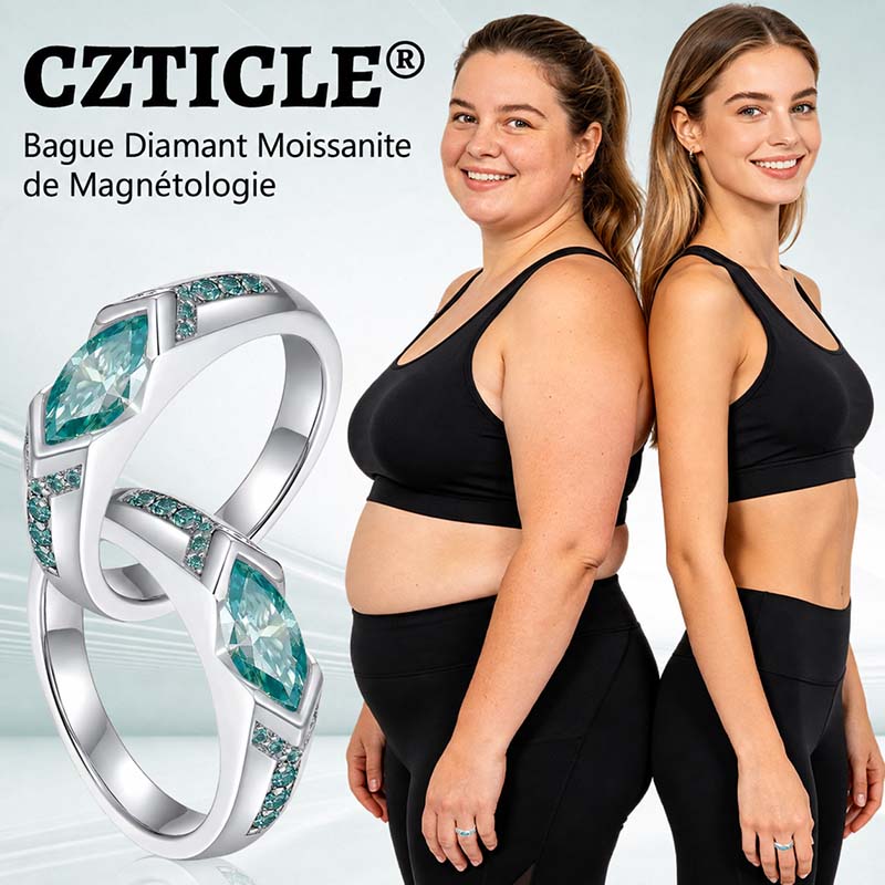 🔥 Bague Magnétique Minceur 💎 CZTICLE® – Moissanite – Jusqu’à -80 % Aujourd’hui