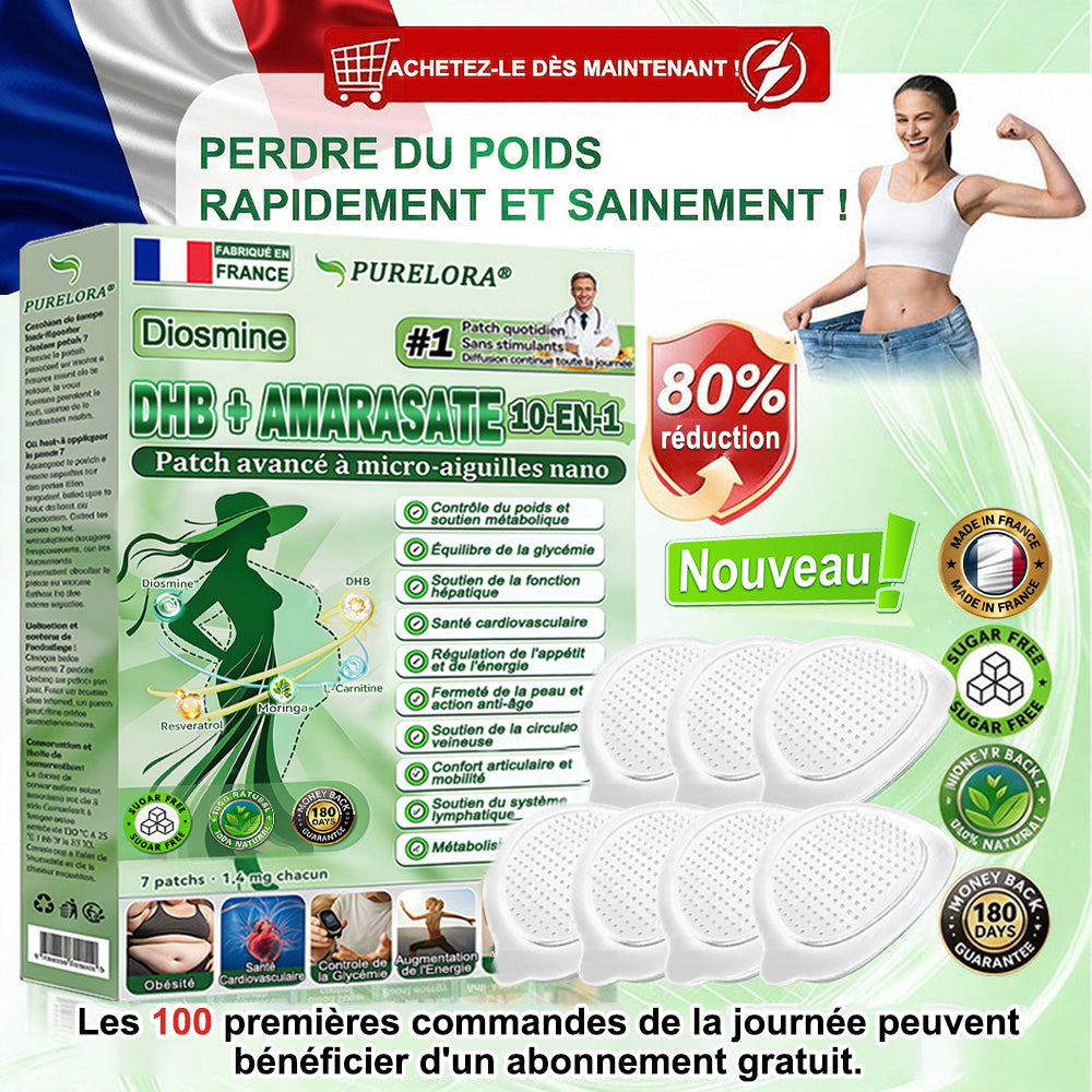 👑𝐏𝐮𝐫𝐞𝐥𝐨𝐫𝐚® 𝐌𝐞𝐭𝐚𝐛𝐨𝐥𝐢𝐜 𝐌𝐚𝐭𝐫𝐢𝐱 – 𝐏𝐚𝐭𝐜𝐡 𝐍𝐚𝐧𝐨 à 𝐌𝐢𝐜𝐫𝐨𝐧𝐞𝐞𝐝𝐥𝐞𝐬 𝟏𝟎-𝐞𝐧-𝟏 𝐃𝐇𝐁 + 𝐀𝐦𝐚𝐫𝐚𝐬𝐚𝐭𝐞