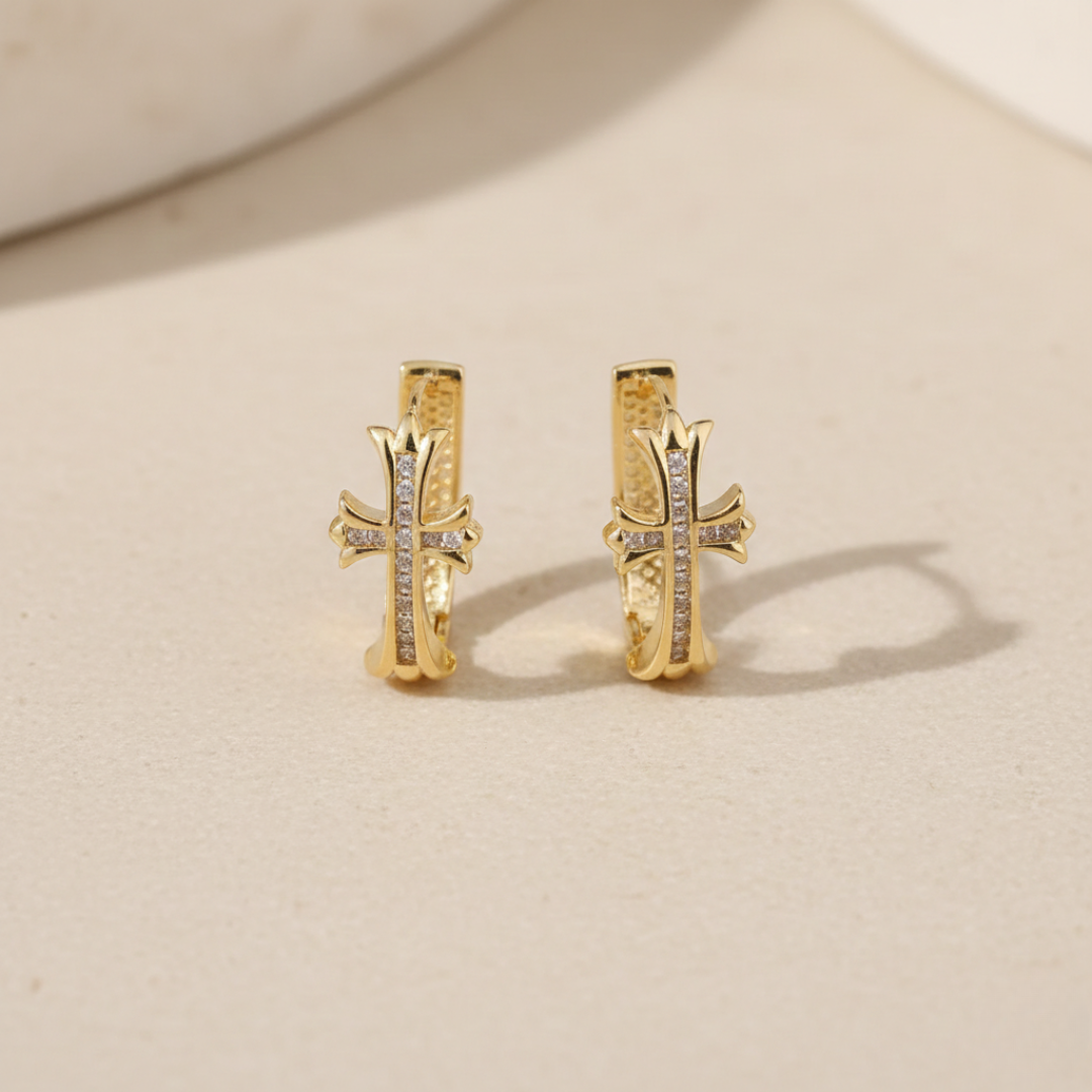 🔥LETZTER TAG SALE – 80 % RABATT🔥🍃💎𝐂𝐙𝐓𝐈𝐂𝐋𝐄® 💎 Kreuzring Luxus-Germanium-Ohrringe – Perfekte Kombination aus Stil und unvergleichlichem Preis!