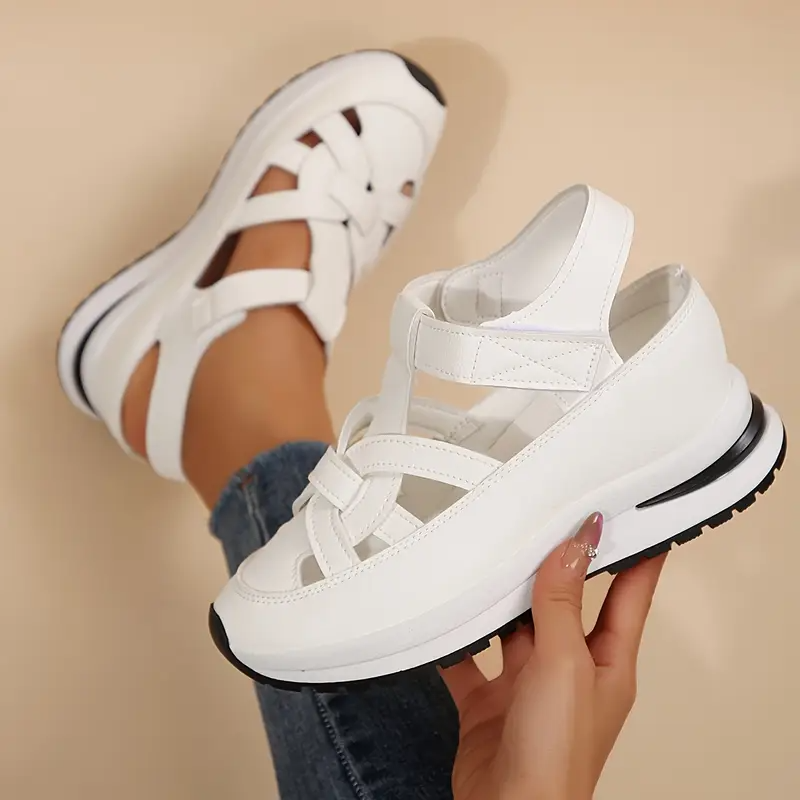 💖Kostenloser Versand-BQODQO® Damen-Sandalen mit weichem, verstellbarem Design – Klettverschluss & bequeme Passform für breite und schmale Füße