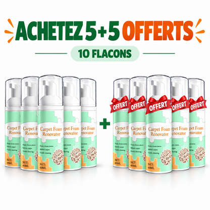 🔥−60 % AUJOURD’HUI🔥 Mousse détachante sans eau pour tapis avec chiffon