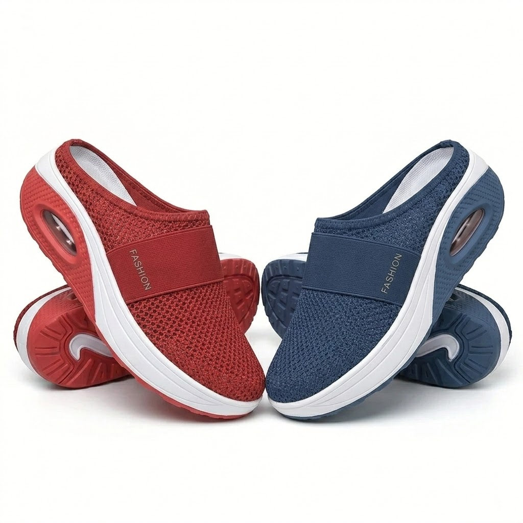 （LETZTER TAG SALE– 80 % RABAT）BQODQO® Luftpolster Slip-on Walking Schuhe mit Fußgewölbeunterstützung, für Damen