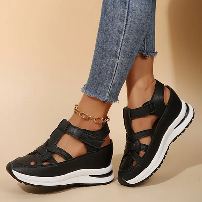 💖Kostenloser Versand-BQODQO® Damen-Sandalen mit weichem, verstellbarem Design – Klettverschluss & bequeme Passform für breite und schmale Füße