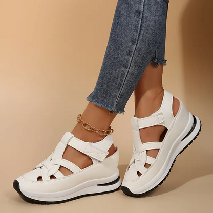 💖Kostenloser Versand-BQODQO® Damen-Sandalen mit weichem, verstellbarem Design – Klettverschluss & bequeme Passform für breite und schmale Füße
