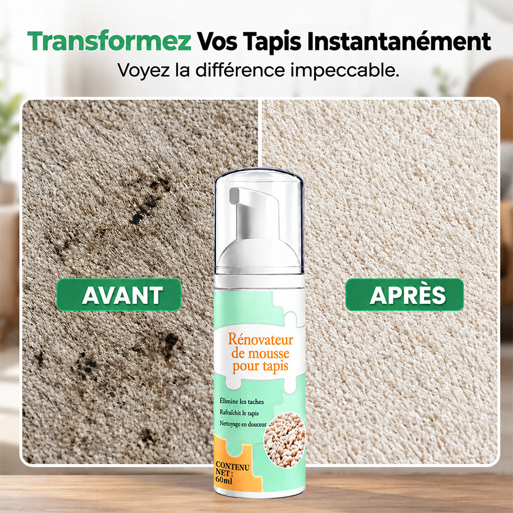 🔥−60 % AUJOURD’HUI🔥 Mousse détachante sans eau pour tapis avec chiffon