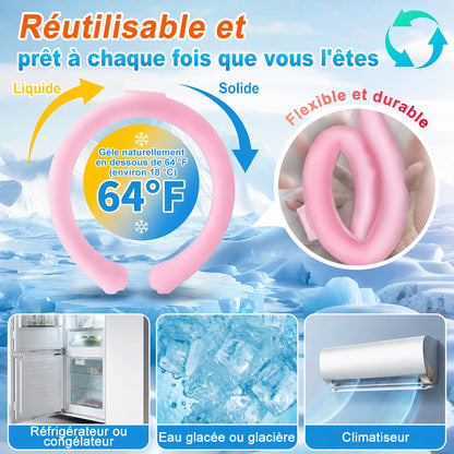 Billhol® Tour de cou rafraîchissant PCM — Fraîcheur instantanée pendant les fortes chaleurs