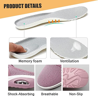 80% OFF-Diabetic Air-Cushion Slip-On Walking Shoes, Orthopedic Diabetic Slippers, with Arch-Support for Women