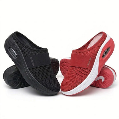 （LETZTER TAG SALE– 80 % RABAT）BQODQO® Luftpolster Slip-on Walking Schuhe mit Fußgewölbeunterstützung, für Damen