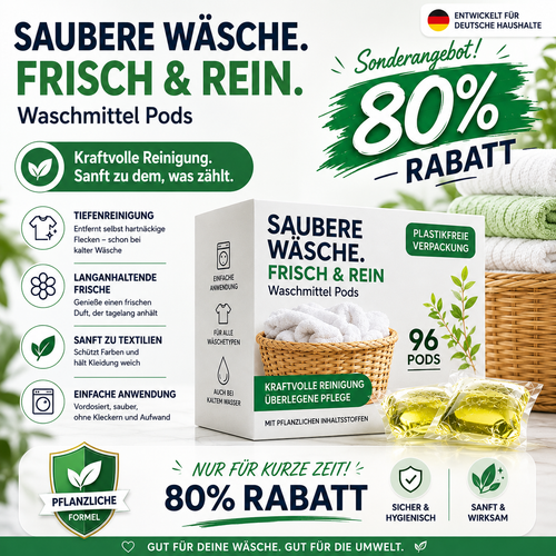 💧 Tiefenreinigung Waschmittel Pods – Bis zu 80 % Rabatt