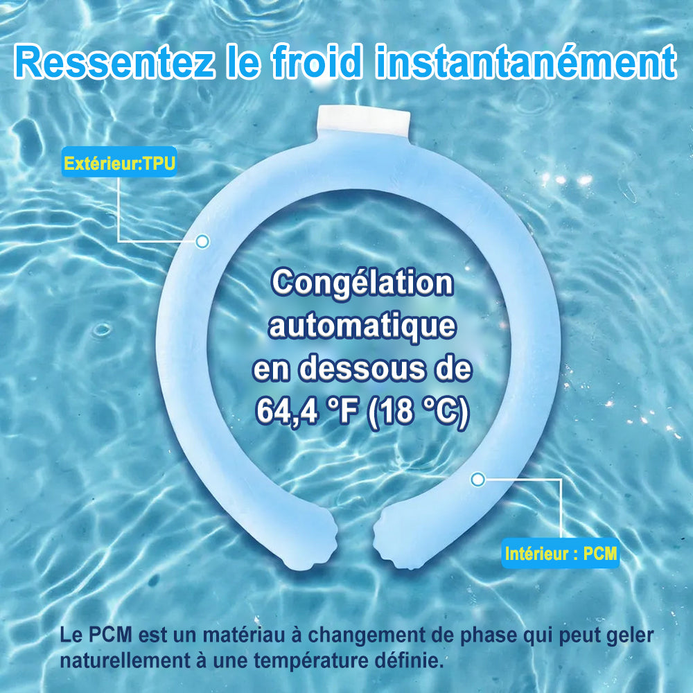 Billhol® Tour de cou rafraîchissant PCM — Fraîcheur instantanée pendant les fortes chaleurs
