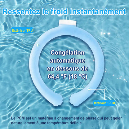 Billhol® Tour de cou rafraîchissant PCM — Fraîcheur instantanée pendant les fortes chaleurs
