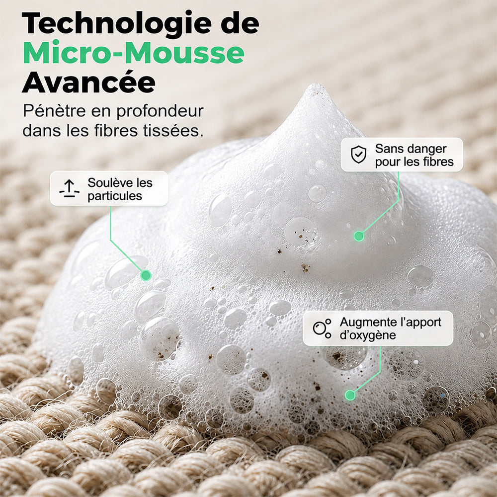 🔥−60 % AUJOURD’HUI🔥 Mousse détachante sans eau pour tapis avec chiffon