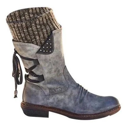 🔥 DERNIER JOUR – 80 % DE RÉDUCTION 🔥 Bottes d’hiver femme à soutien orthopédique, nœud & doublure chaude en laine