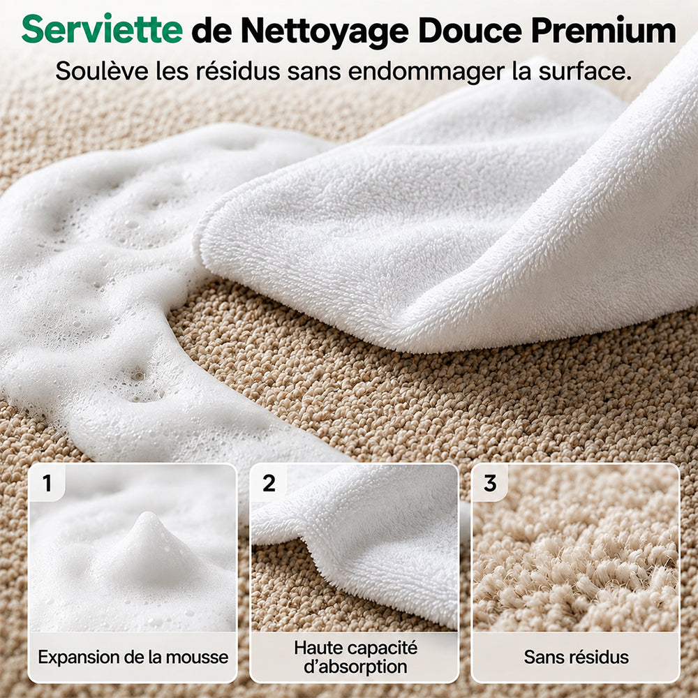 🔥−60 % AUJOURD’HUI🔥 Mousse détachante sans eau pour tapis avec chiffon