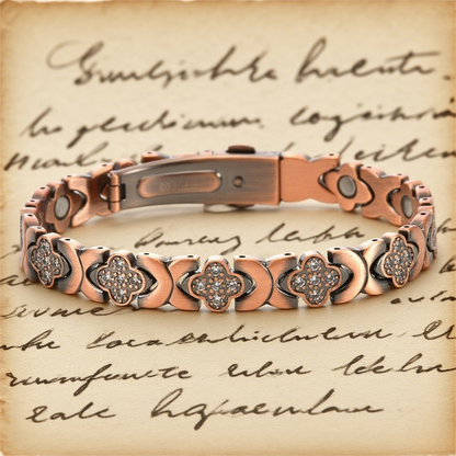 🌟Neue Woche, neue Rabatte: 80 % Rabatt – 🍀 Klee-Armband aus Kupfer mit Magnetverschluss [2 Stück kaufen, versandkostenfrei]