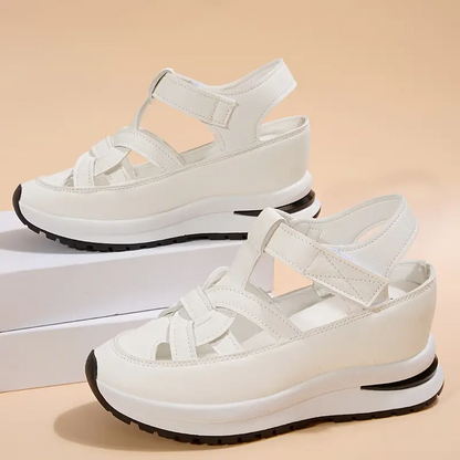 💖Kostenloser Versand-BQODQO® Damen-Sandalen mit weichem, verstellbarem Design – Klettverschluss & bequeme Passform für breite und schmale Füße