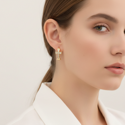 🔥LETZTER TAG SALE – 80 % RABATT🔥🍃💎𝐂𝐙𝐓𝐈𝐂𝐋𝐄® 💎 Kreuzring Luxus-Germanium-Ohrringe – Perfekte Kombination aus Stil und unvergleichlichem Preis!