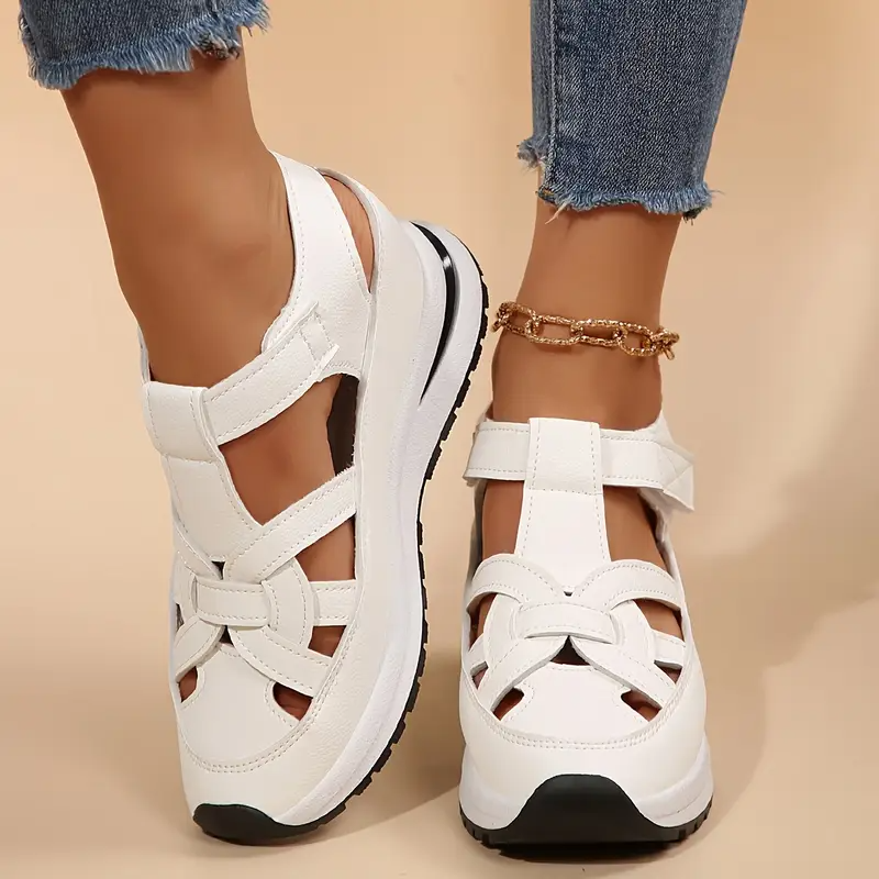 💖Kostenloser Versand-BQODQO® Damen-Sandalen mit weichem, verstellbarem Design – Klettverschluss & bequeme Passform für breite und schmale Füße
