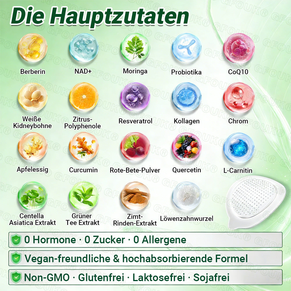 Offizieller Store 🇩🇪 |💖𝐆𝐅𝐎𝐔𝐊® Moringa · Berberin × NAD+ 10-in-1  Advanced Nano Mikronadel-Patch 🇩🇪 (Nur einmal täglich, sichtbare Veränderungen in 7 Tagen) ✅ Für Fettleibigkeit, schlaffe Haut, Diabetes, Schlafapnoe, Gelenkprobleme und mehr