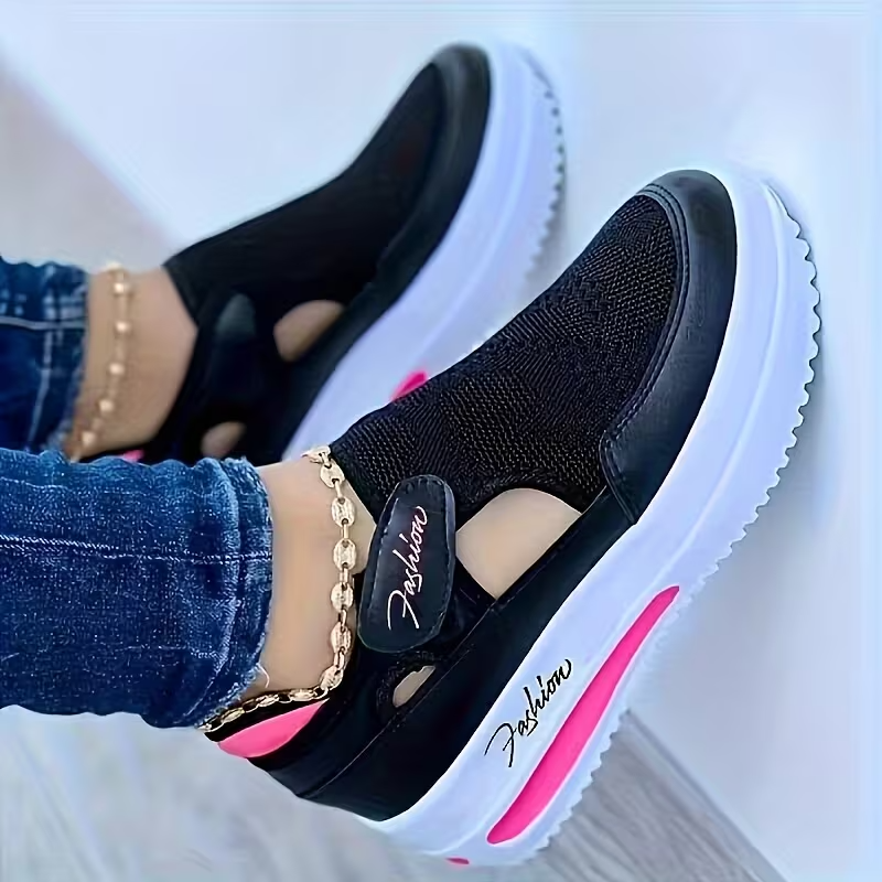 🔥 DERNIER JOUR : -80 % - 👟 Chaussures de marche orthopédiques confortables pour femme avec bride Velcro réglable