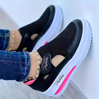 🔥 DERNIER JOUR : -80 % - 👟 Chaussures de marche orthopédiques confortables pour femme avec bride Velcro réglable