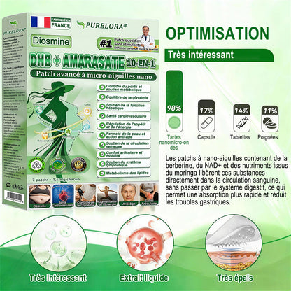 👑𝐏𝐮𝐫𝐞𝐥𝐨𝐫𝐚® 𝐌𝐞𝐭𝐚𝐛𝐨𝐥𝐢𝐜 𝐌𝐚𝐭𝐫𝐢𝐱 – 𝐏𝐚𝐭𝐜𝐡 𝐍𝐚𝐧𝐨 à 𝐌𝐢𝐜𝐫𝐨𝐧𝐞𝐞𝐝𝐥𝐞𝐬 𝟏𝟎-𝐞𝐧-𝟏 𝐃𝐇𝐁 + 𝐀𝐦𝐚𝐫𝐚𝐬𝐚𝐭𝐞