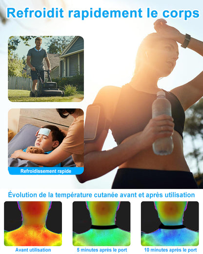 Billhol® Tour de cou rafraîchissant PCM — Fraîcheur instantanée pendant les fortes chaleurs