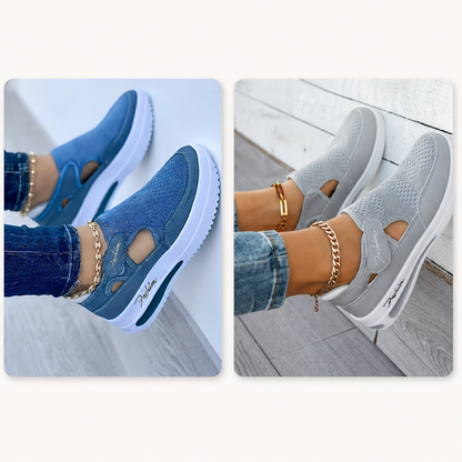 🔥 DERNIER JOUR : -80 % - 👟 Chaussures de marche orthopédiques confortables pour femme avec bride Velcro réglable