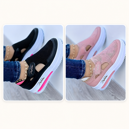 🔥 DERNIER JOUR : -80 % - 👟 Chaussures de marche orthopédiques confortables pour femme avec bride Velcro réglable