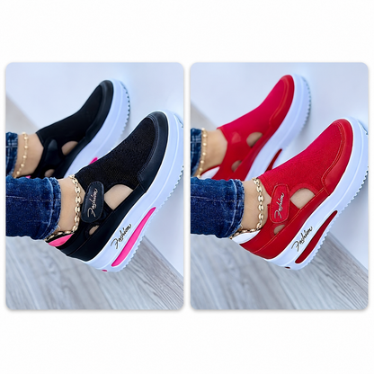 🔥 DERNIER JOUR : -80 % - 👟 Chaussures de marche orthopédiques confortables pour femme avec bride Velcro réglable