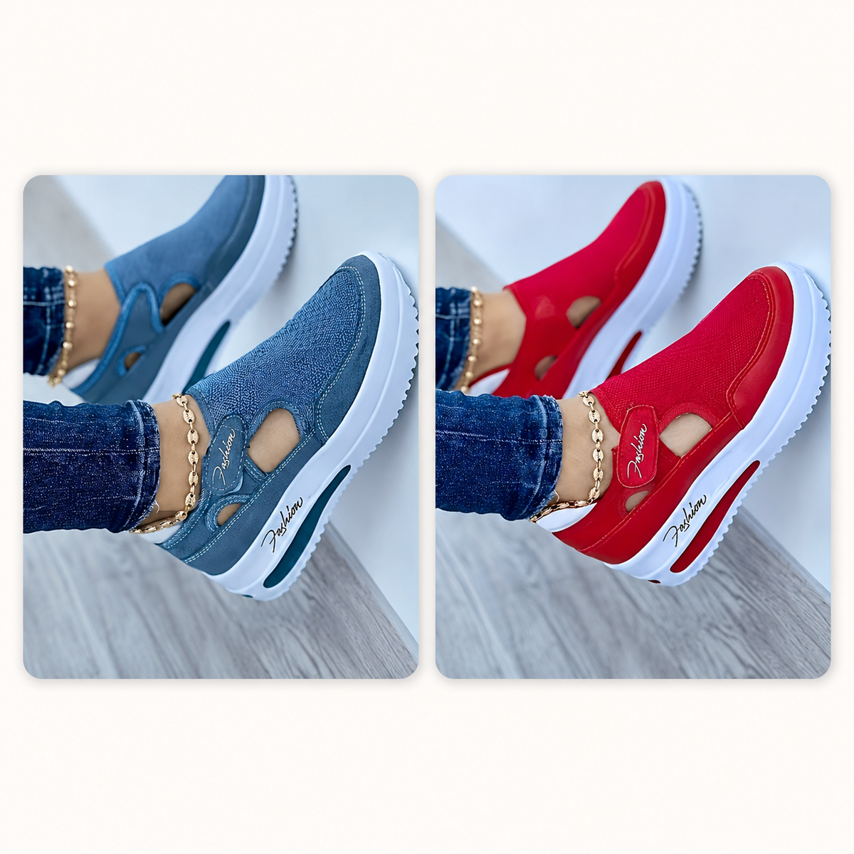 🔥 DERNIER JOUR : -80 % - 👟 Chaussures de marche orthopédiques confortables pour femme avec bride Velcro réglable