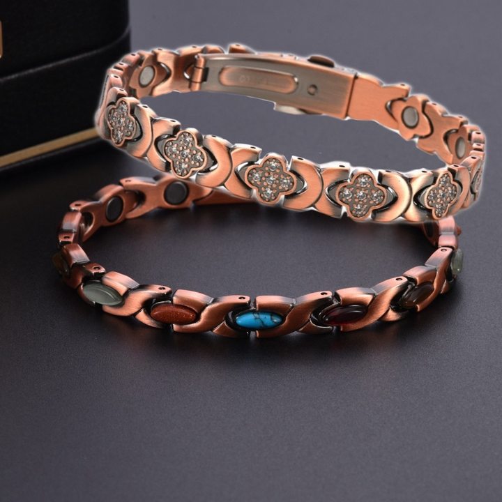 🌟Neue Woche, neue Rabatte: 80 % Rabatt – 🍀 Klee-Armband aus Kupfer mit Magnetverschluss [2 Stück kaufen, versandkostenfrei]