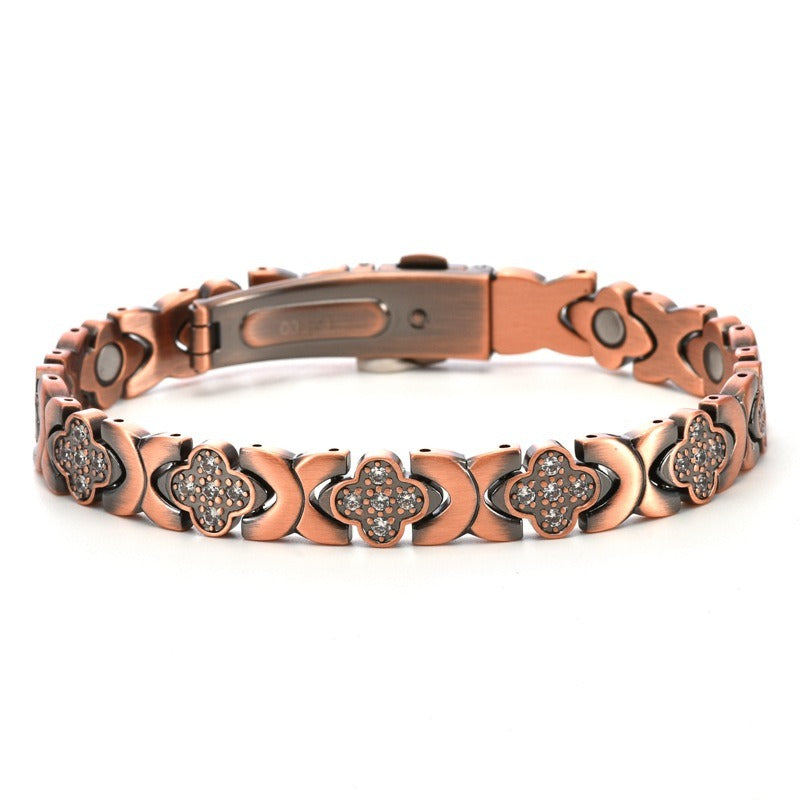 🌟Neue Woche, neue Rabatte: 80 % Rabatt – 🍀 Klee-Armband aus Kupfer mit Magnetverschluss [2 Stück kaufen, versandkostenfrei]