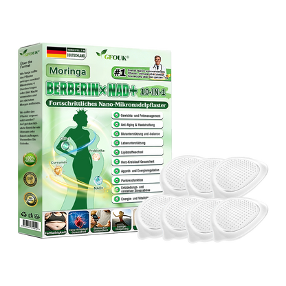 Offizieller Store 🇩🇪 |💖𝐆𝐅𝐎𝐔𝐊® Moringa · Berberin × NAD+ 10-in-1  Advanced Nano Mikronadel-Patch 🇩🇪 (Nur einmal täglich, sichtbare Veränderungen in 7 Tagen) ✅ Für Fettleibigkeit, schlaffe Haut, Diabetes, Schlafapnoe, Gelenkprobleme und mehr