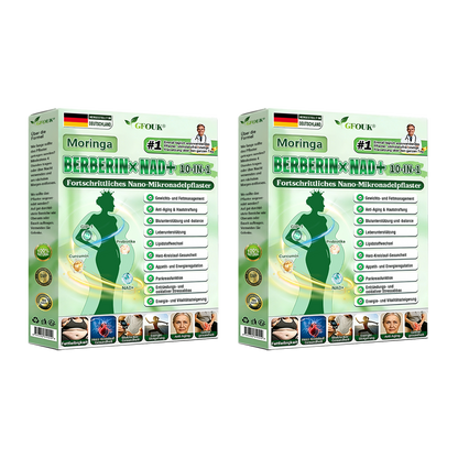 Offizieller Store 🇩🇪 |💖𝐆𝐅𝐎𝐔𝐊® Moringa · Berberin × NAD+ 10-in-1  Advanced Nano Mikronadel-Patch 🇩🇪 (Nur einmal täglich, sichtbare Veränderungen in 7 Tagen) ✅ Für Fettleibigkeit, schlaffe Haut, Diabetes, Schlafapnoe, Gelenkprobleme und mehr