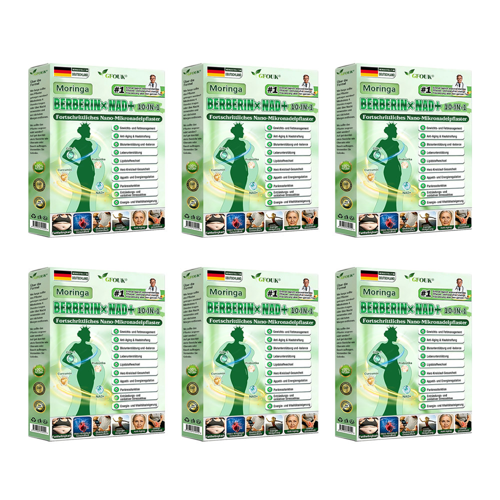 Offizieller Store 🇩🇪 |💖𝐆𝐅𝐎𝐔𝐊® Moringa · Berberin × NAD+ 10-in-1  Advanced Nano Mikronadel-Patch 🇩🇪 (Nur einmal täglich, sichtbare Veränderungen in 7 Tagen) ✅ Für Fettleibigkeit, schlaffe Haut, Diabetes, Schlafapnoe, Gelenkprobleme und mehr