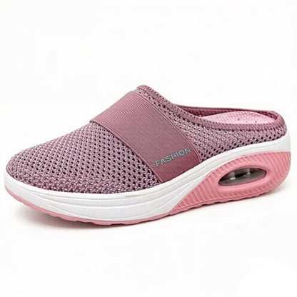 80% OFF-Diabetic Air-Cushion Slip-On Walking Shoes, Orthopedic Diabetic Slippers, with Arch-Support for Women